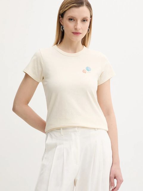 Rag & Bone t-shirt bawełniany damski kolor beżowy WCC25PT030MS31 - zdjęcie produktu nr 1