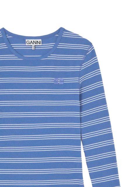GANNI striped long-sleeve T-shirt - Blue - zdjęcie produktu nr 2