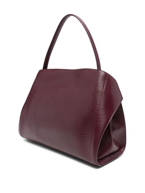 Ferragamo Gancini-clasp leather shoulder bag - Red