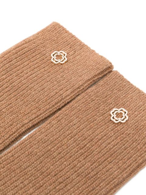 Maje flower-appliqué ribbed socks - Brown - zdjęcie produktu nr 2