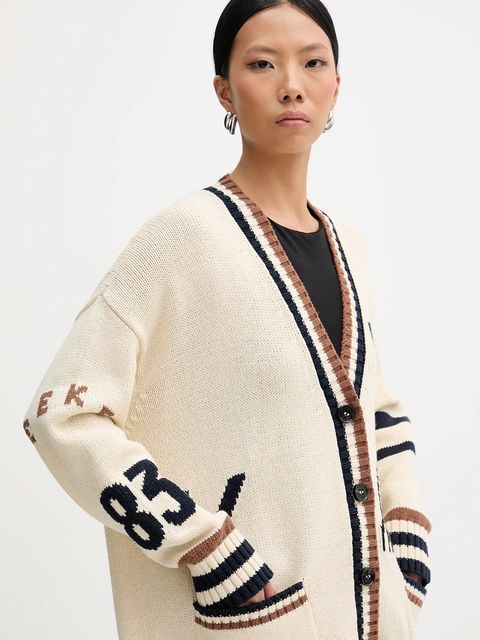 Weekend Max Mara kardigan BLASONE damski kolor beżowy 2615341061600