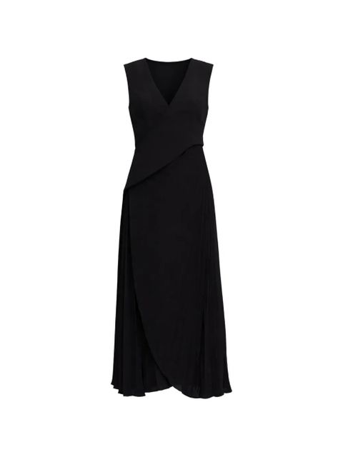 Acler Fairfield V-neck pleated maxi dress - Black - zdjęcie produktu nr 1