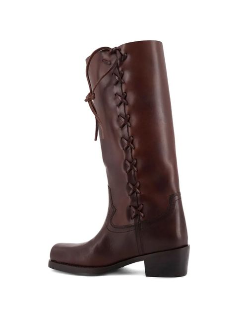 Paris Texas lace-up boots - Brown