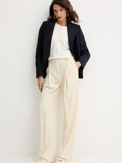 BOSS Orange t-shirt bawełniany damski kolor beżowy 50543502 - zdjęcie produktu nr 2