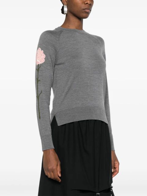 Simone Rocha floral-motif sweater - Grey