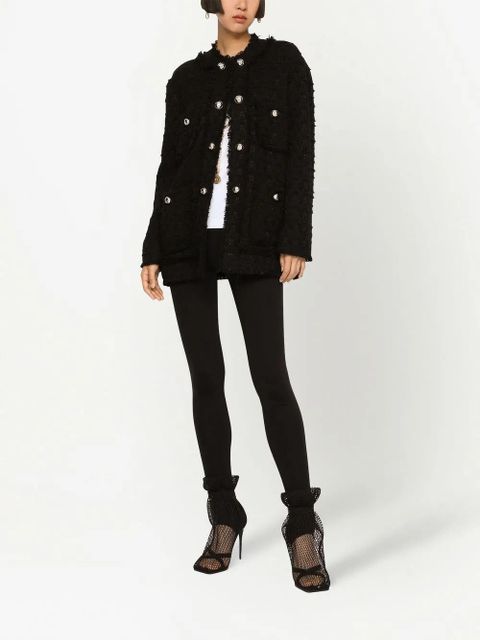 Dolce & Gabbana rush-stitch single-breasted jacket - Black