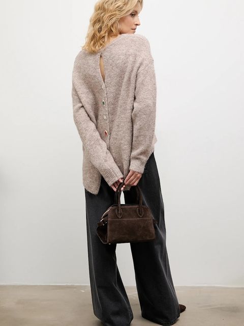 Answear.LAB sweter z wełną damski kolor beżowy - zdjęcie produktu nr 1