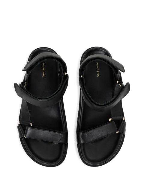ANINE BING touch-strap sandals - Black