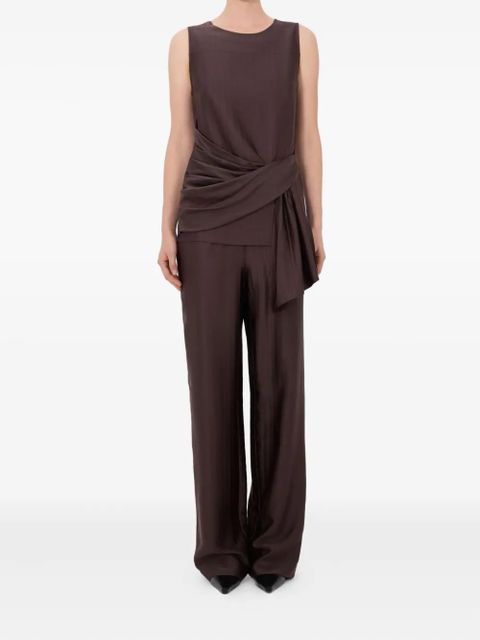 LouLou de Saison Fonda striped draped top - Brown - zdjęcie produktu nr 2