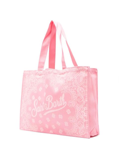MC2 Saint Barth bandana-print logo-print beach bag - Pink - zdjęcie produktu nr 2