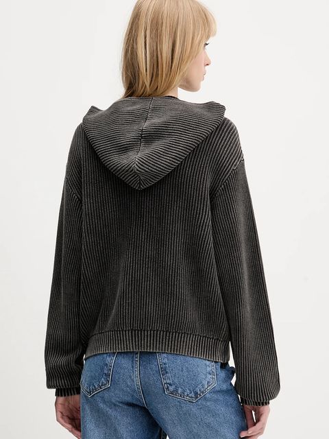 Vans kardigan bawełniany damski kolor szary VN000Q2ABLK1