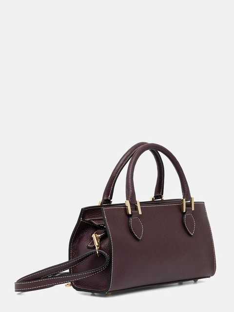 Answear.LAB torebka skórzana kolor bordowy