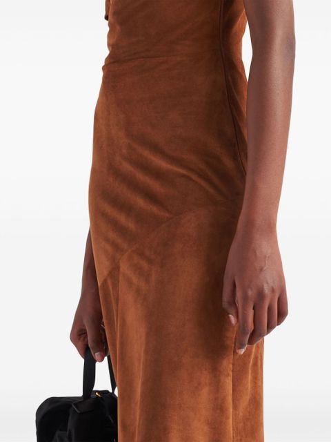 Prada suede midi dress - Brown