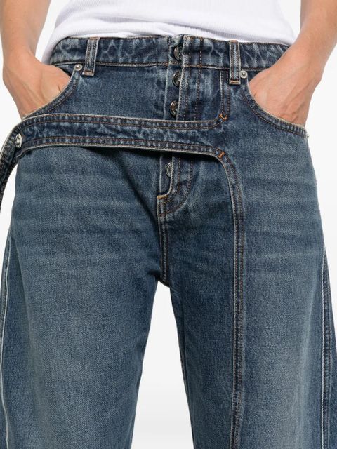 Jean Paul Gaultier panelled belted jeans - Blue - zdjęcie produktu nr 2