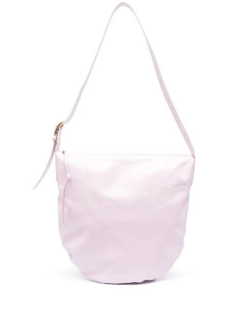 Jil Sander medium crinkled leather shoulder bag - Pink - zdjęcie produktu nr 1