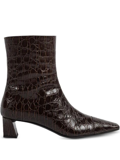 Giuseppe Zanotti Brenda crocodile-effect boots - Brown - zdjęcie produktu nr 1