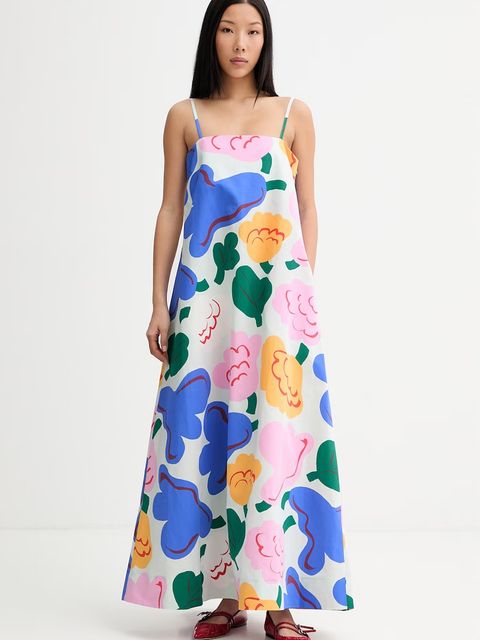 Marimekko sukienka letnia z dodatkiem lnu - zdjęcie produktu nr 1