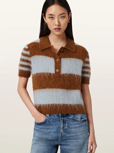 AllSaints sweter z dodatkiem wełny CLEM - zdjęcie produktu nr 1