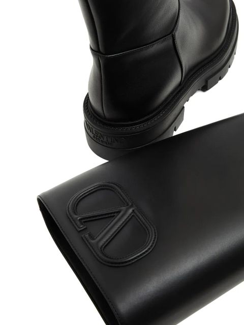 Valentino Garavani Fill Me calfskin boots 40mm - Black