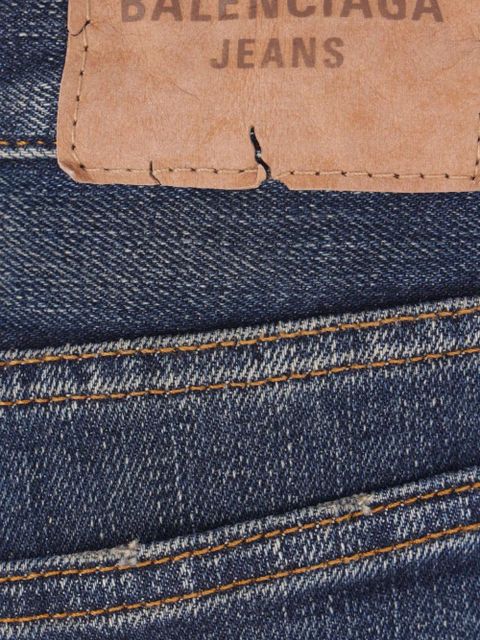 Balenciaga frayed-hem jeans - DARK BLUE