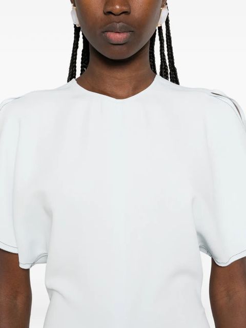 Victoria Beckham gathered-waist midi dress - Blue - zdjęcie produktu nr 2