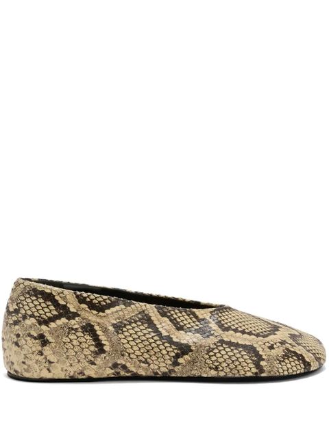 Jil Sander snakeskin ballerina shoes - Neutrals - zdjęcie produktu nr 1