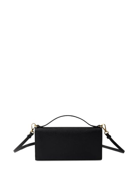 Prada Saffiano-leather wallet with shoulder strap - Black - zdjęcie produktu nr 2