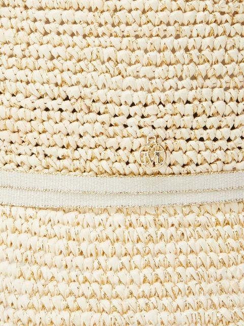 Maison Michel Lila ribbon straw hat - Neutrals - zdjęcie produktu nr 2