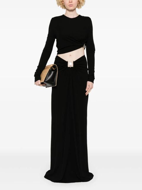 Christopher Esber bezel-quartz long-sleeve top - Black