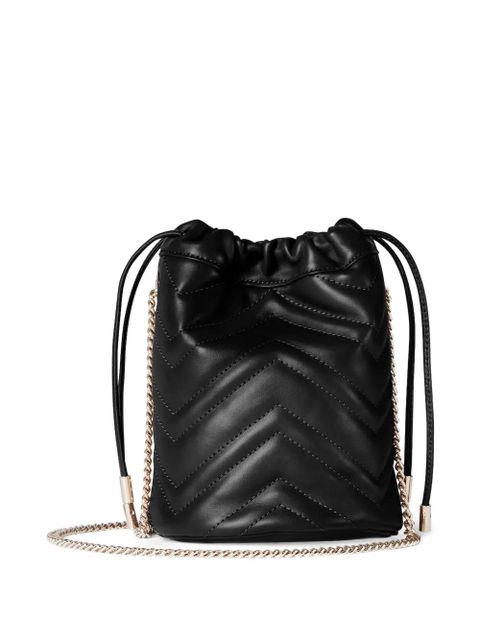 Gucci small GG Marmont bucket bag - Black - zdjęcie produktu nr 2