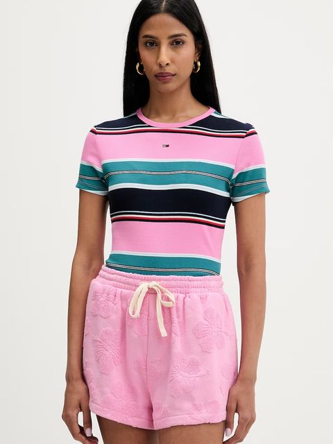 Tommy Jeans T-shirt basic damski bawełniany z elastanem - zdjęcie produktu nr 1