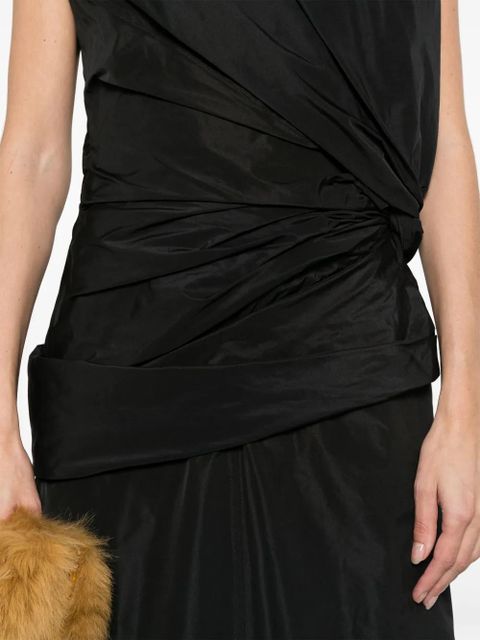 Jil Sander taffeta midi dress - Black