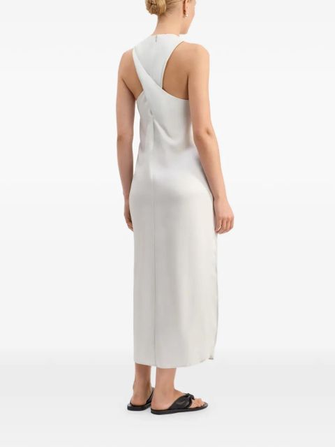LouLou de Saison Paloma twisted back midi dress - Neutrals