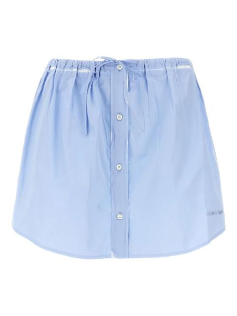 Miu Miu drawstring front mini skirt - Blue - zdjęcie produktu nr 1