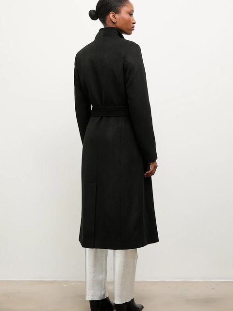 Answear.LAB płaszcz z wełną kolor czarny