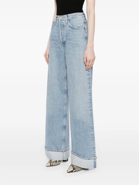 AGOLDE Dame high-rise wide-leg jeans - Blue
