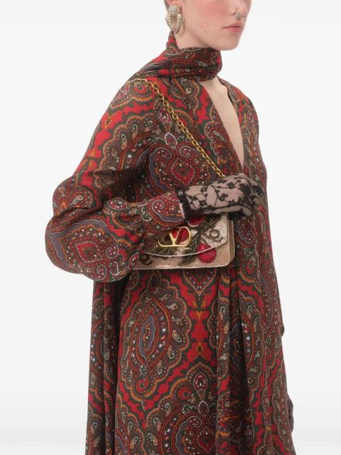 Valentino Garavani Vain Cherryfic embroidered clutch bag - Neutrals