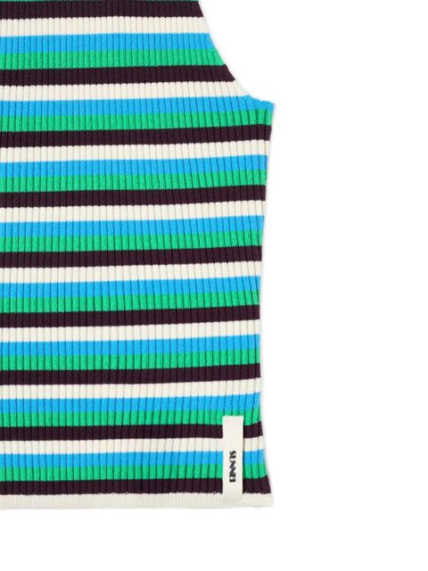 Sunnei striped high-neck vest - Blue