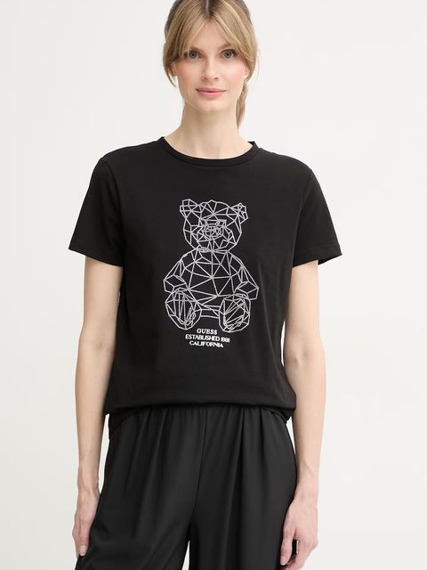 Guess T-shirt damski bawełniany z elastanem ROMY - zdjęcie produktu nr 1