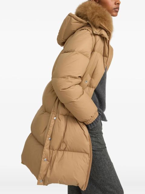 Yves Salomon Army padded-design coat - Brown