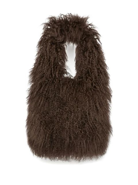 Yves Salomon shearling shoulder bag - Brown - zdjęcie produktu nr 2