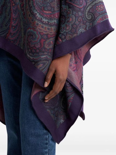 ETRO paisley open-front cape - Blue