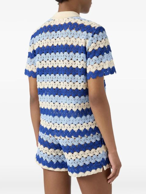 MC2 Saint Barth Monet crochet-knit shirt - Blue