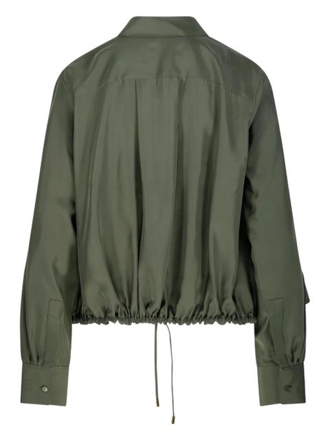 LOEWE drawstring-hem shirt - Green - zdjęcie produktu nr 2