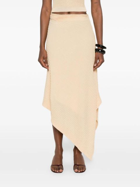 Victoria Beckham asymmetric-hem midi skirt - Neutrals