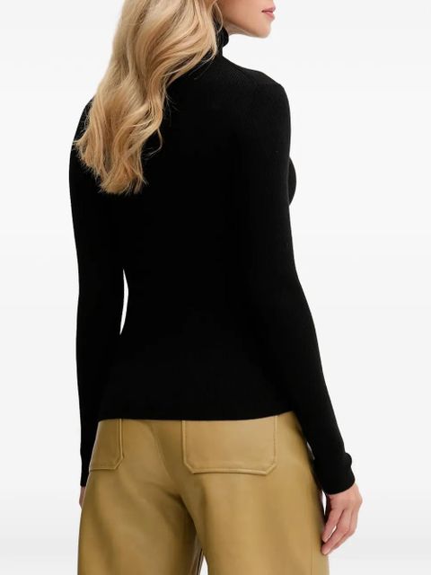 MC2 Saint Barth roll-neck ribbed top - Black - zdjęcie produktu nr 2