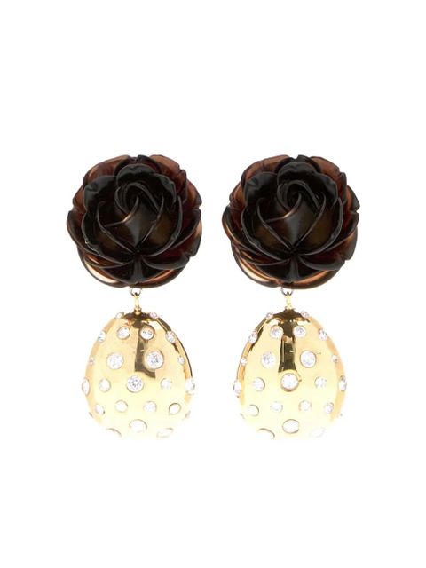 Magda Butrym rose earrings - Gold