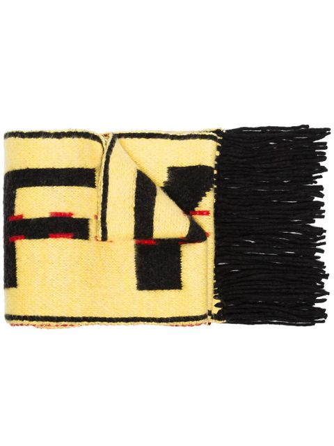 Off-White contrast logo scarf - Yellow - zdjęcie produktu nr 1