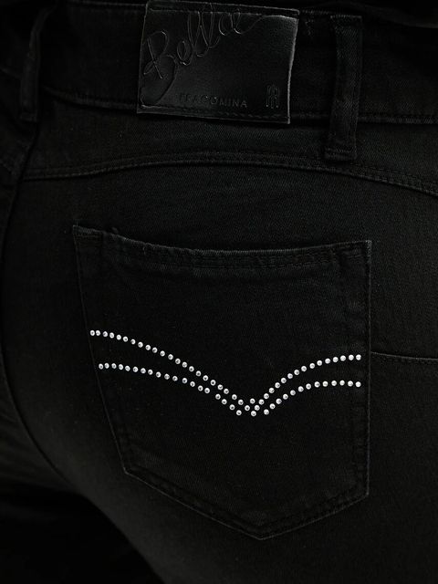 Fracomina jeansy BELLA damskie kolor czarny FP25SV8000W67601