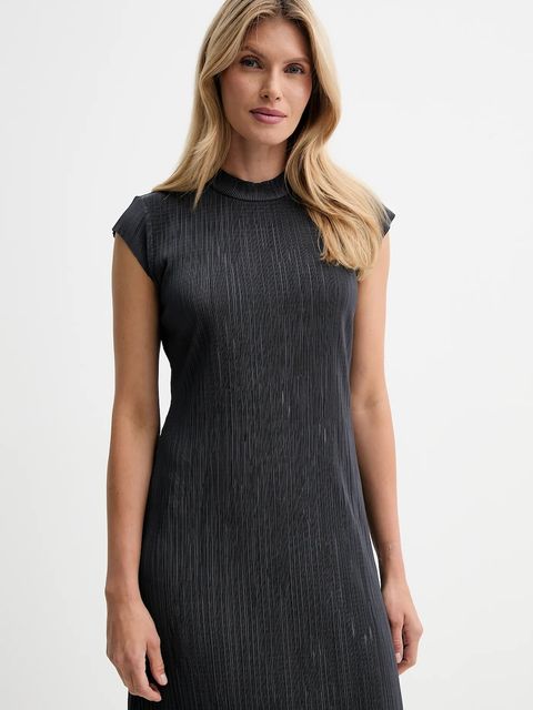 Calvin Klein sukienka kolor szary midi dopasowana LV044E219G